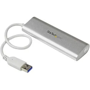 StarTech.com 4 Port Portable USB 3.0 Hub with Built-in Cable - 5Gbps - Aluminum and Compact USB Hub - USB - External - 4 USB Port(s) - 4 USB 3.0 Port(s)
