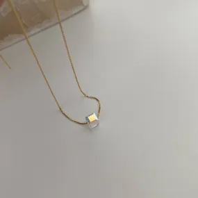 Swarovski Cube Crystal Necklace