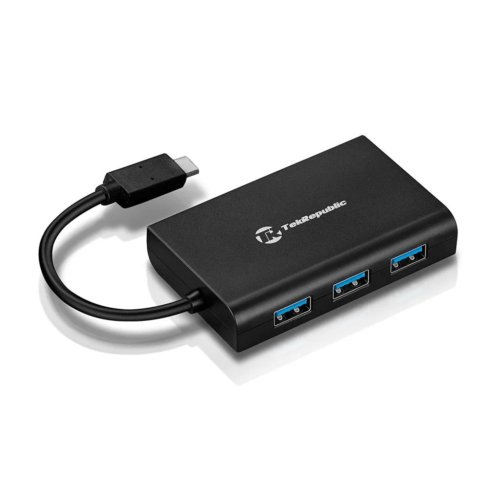 Tek Republic TUN-310C USB Type-C 3 Port Hub with Gigabit Ethernet Network Adapter