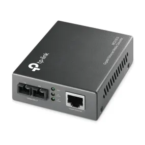 TP-Link MC210CS Gigabit Single-Mode Fiber Media Converter Extends Fiber Up to 15,000m, with Gigabit RJ45 Port (Auto MDI/MDIX), Full Duplex, Chassis Mountable, UTP Category 5, 5e