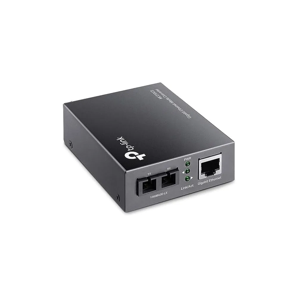 TP-Link MC210CS Gigabit Single-Mode Fiber Media Converter Extends Fiber Up to 15,000m, with Gigabit RJ45 Port (Auto MDI/MDIX), Full Duplex, Chassis Mountable, UTP Category 5, 5e