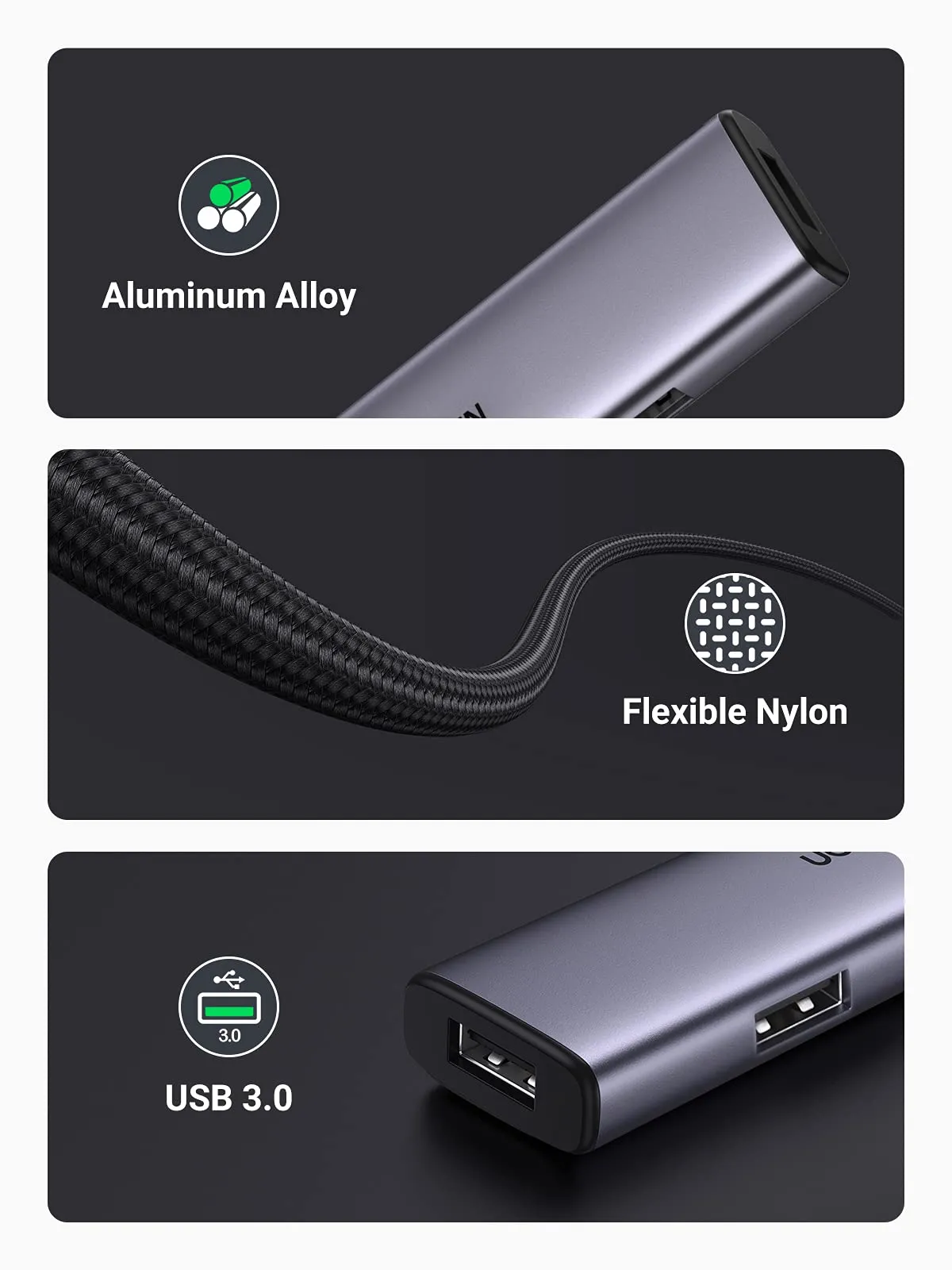 UGREEN 4 in 1 USB C Hub