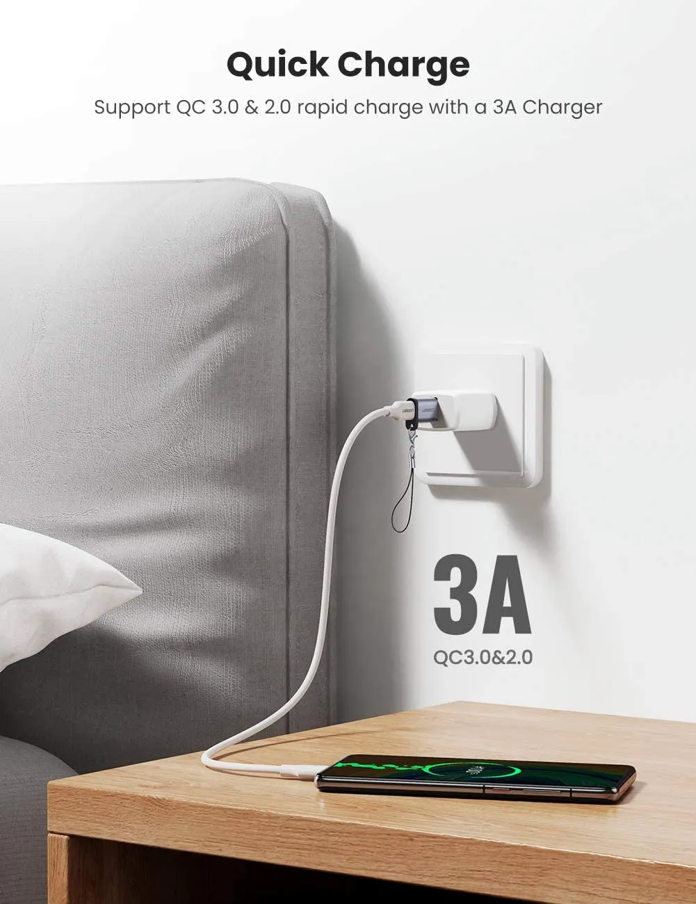 UGreen USB-C to USB-A 3.0 Adapter, USB-C Female to USB-A Male Adapter 5Gbps
