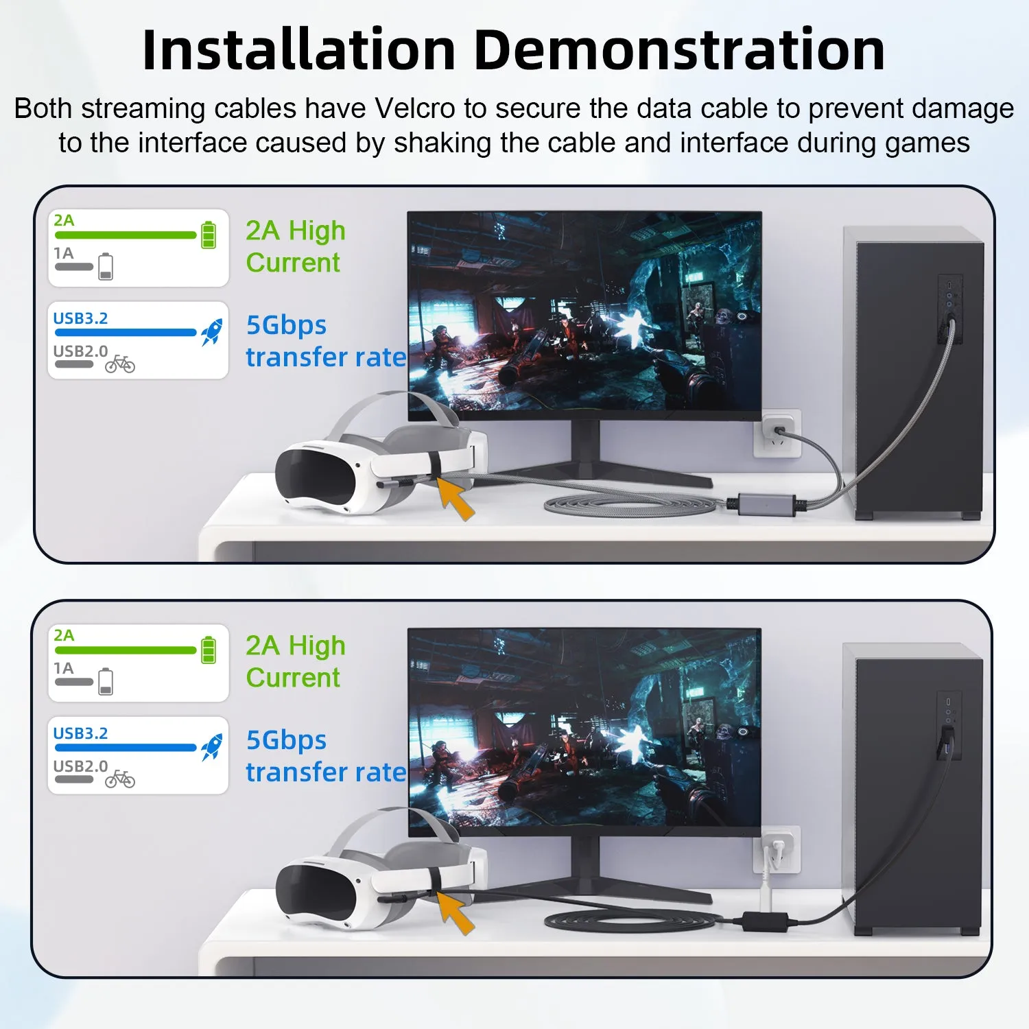Upgraded Link Cable with Separate Charging Port