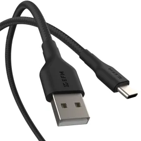 USB-A to USB-C Braided Charging & Data 2M Cable