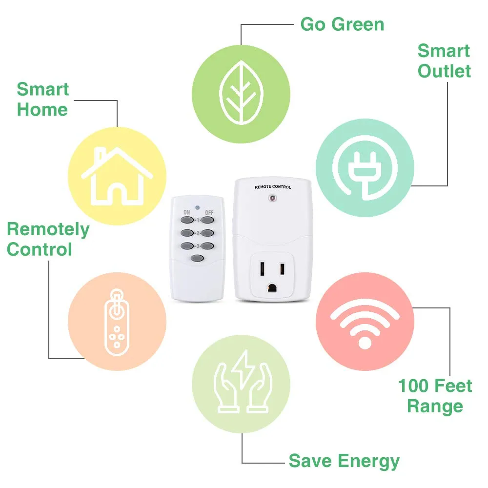 Wireless Remote Control Outlet (1 Remotes   3 Outlets) Value Pack BN-LINK