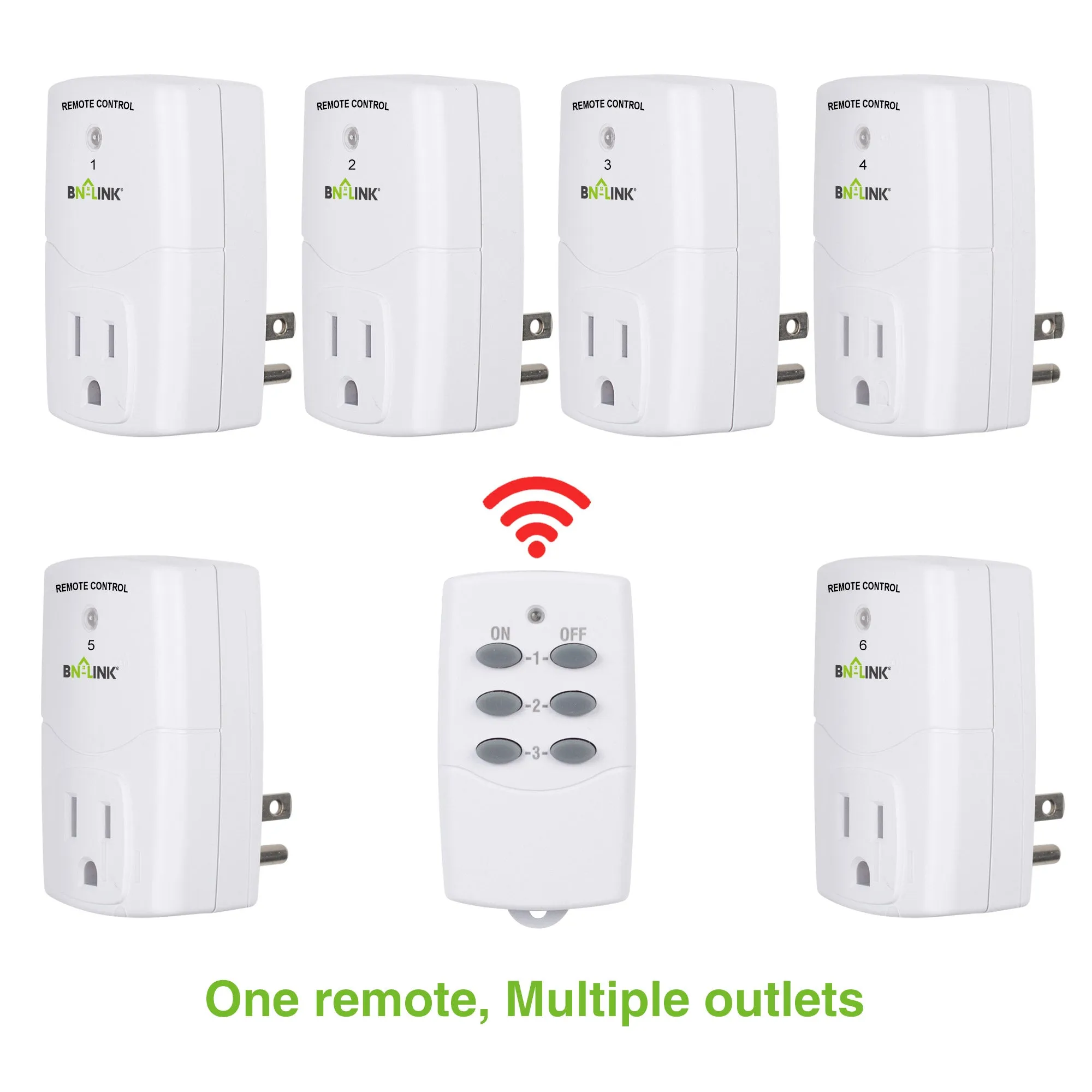 Wireless Remote Control Outlet (1 Remotes   3 Outlets) Value Pack BN-LINK
