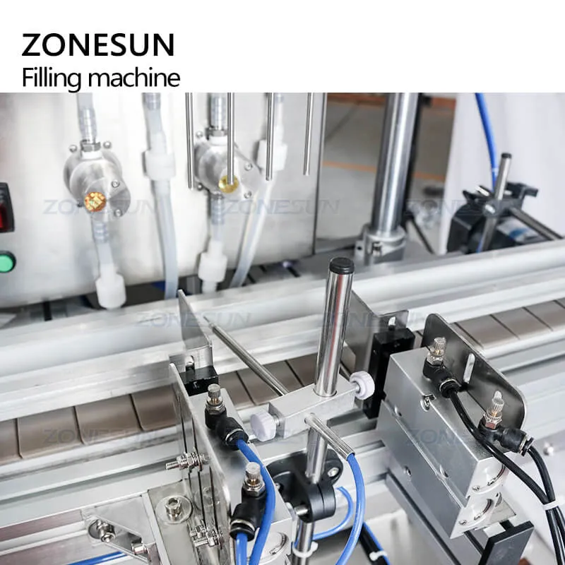 ZONESUN ZS-DTMP4AL Desktop 4 Heads Magnetic Pump Automatic Liquid Filling Machine For Hair Oil Cosmetic Serum Perfume Wine Essential Oil Filler
