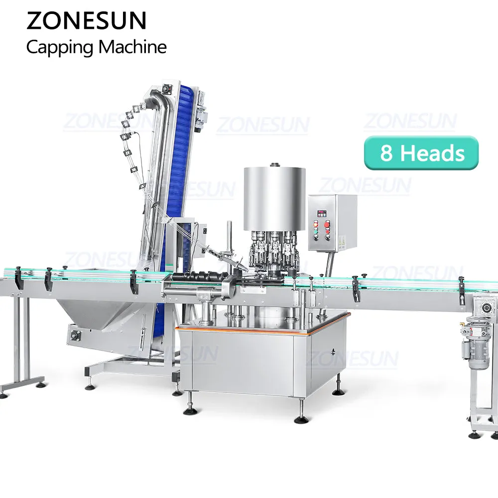 ZONESUN ZS-XG440C Automatic Pilfer Proof Capping Machine For Wine Plastic Bottles Ropp Caps