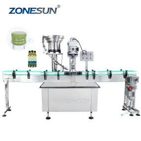 ZONESUN ZS-XG440C Automatic Pilfer Proof Capping Machine For Wine Plastic Bottles Ropp Caps