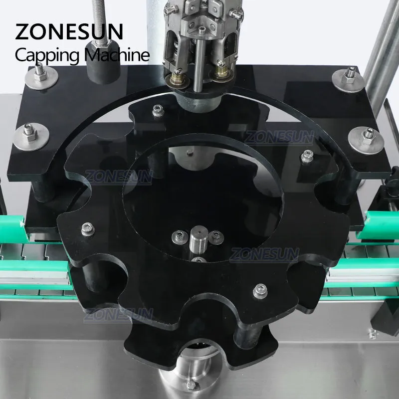 ZONESUN ZS-XG440C Automatic Pilfer Proof Capping Machine For Wine Plastic Bottles Ropp Caps