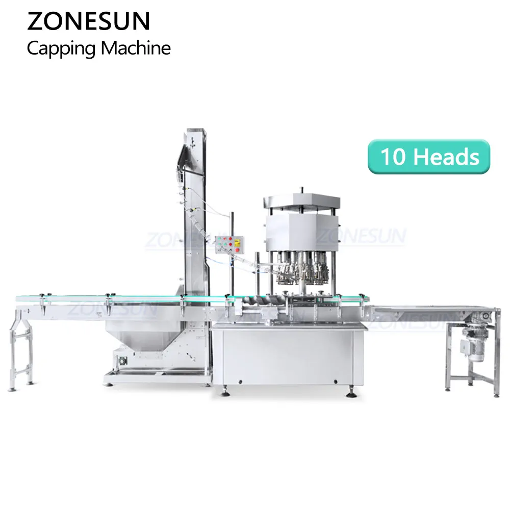 ZONESUN ZS-XG440C Automatic Pilfer Proof Capping Machine For Wine Plastic Bottles Ropp Caps
