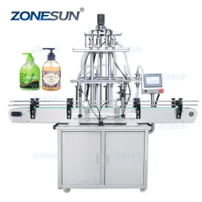 ZONESUN ZS-YT4T-4D Automatic Diving Nozzle Lotion Shampoo Bottle Liquid Soap Filling Machine