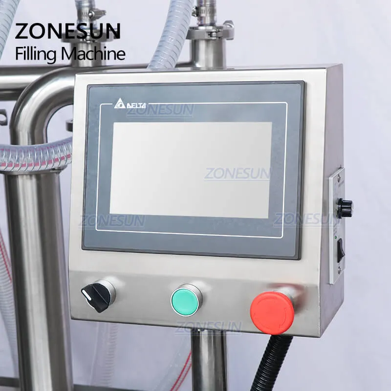 ZONESUN ZS-YT4T-4D Automatic Diving Nozzle Lotion Shampoo Bottle Liquid Soap Filling Machine