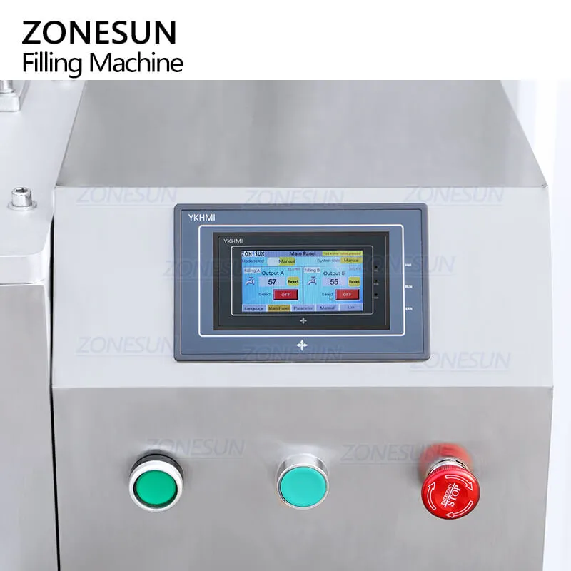 ZS-GTRP2 Semi-automatic Double Heads Rotor Lobe Pump Shampoo Thicker Liquid Soap Hand Gel Sprays Bottle Paste Filling Machine